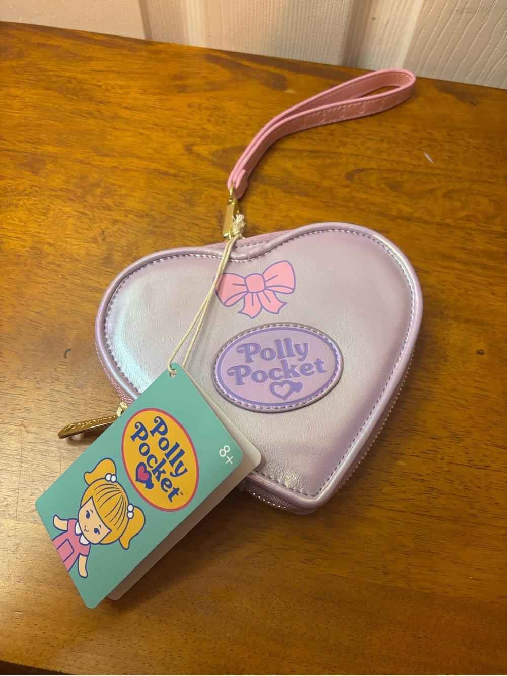 Loungefly Lavender Polly Pocket Heart Wristlet